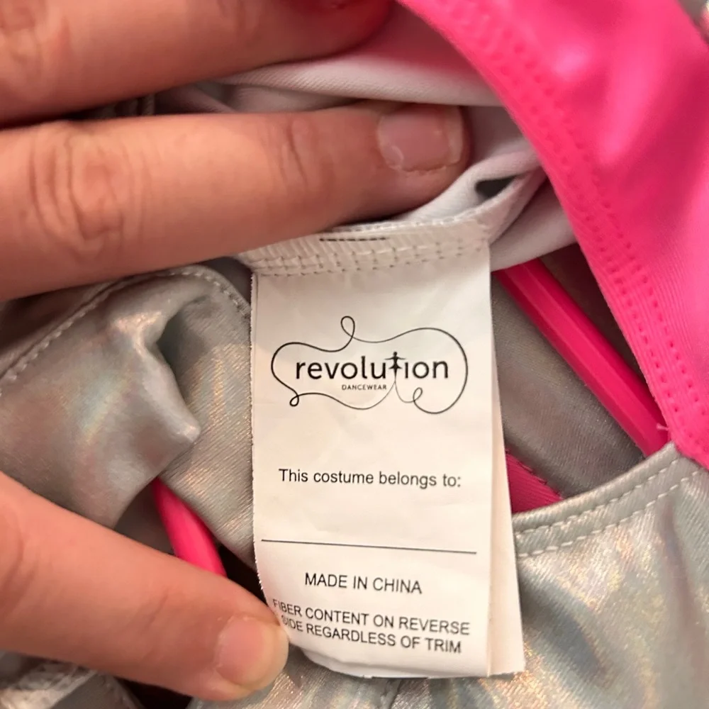 Revolution Dancewear Pink and Metallic Costume
